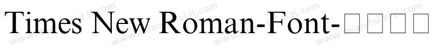 Times New Roman-Font字体转换